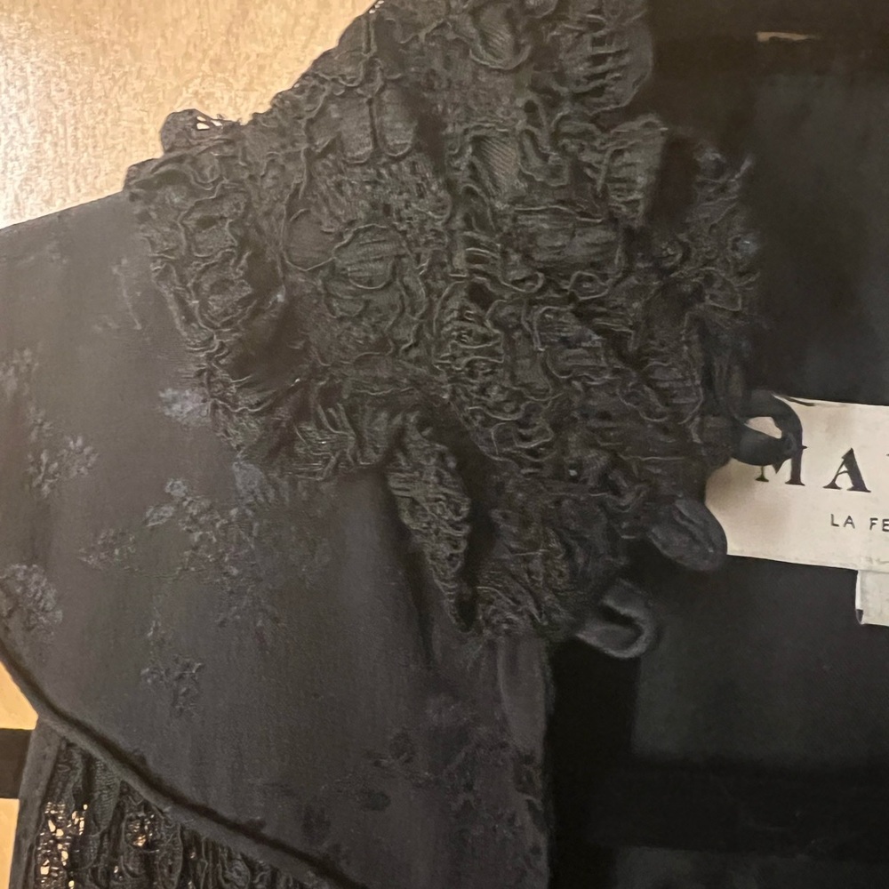 Rare Mayle Black Lace High-Neck Maxi Dress Sz 4 Pristine early 2001 - Picture 6 of 14